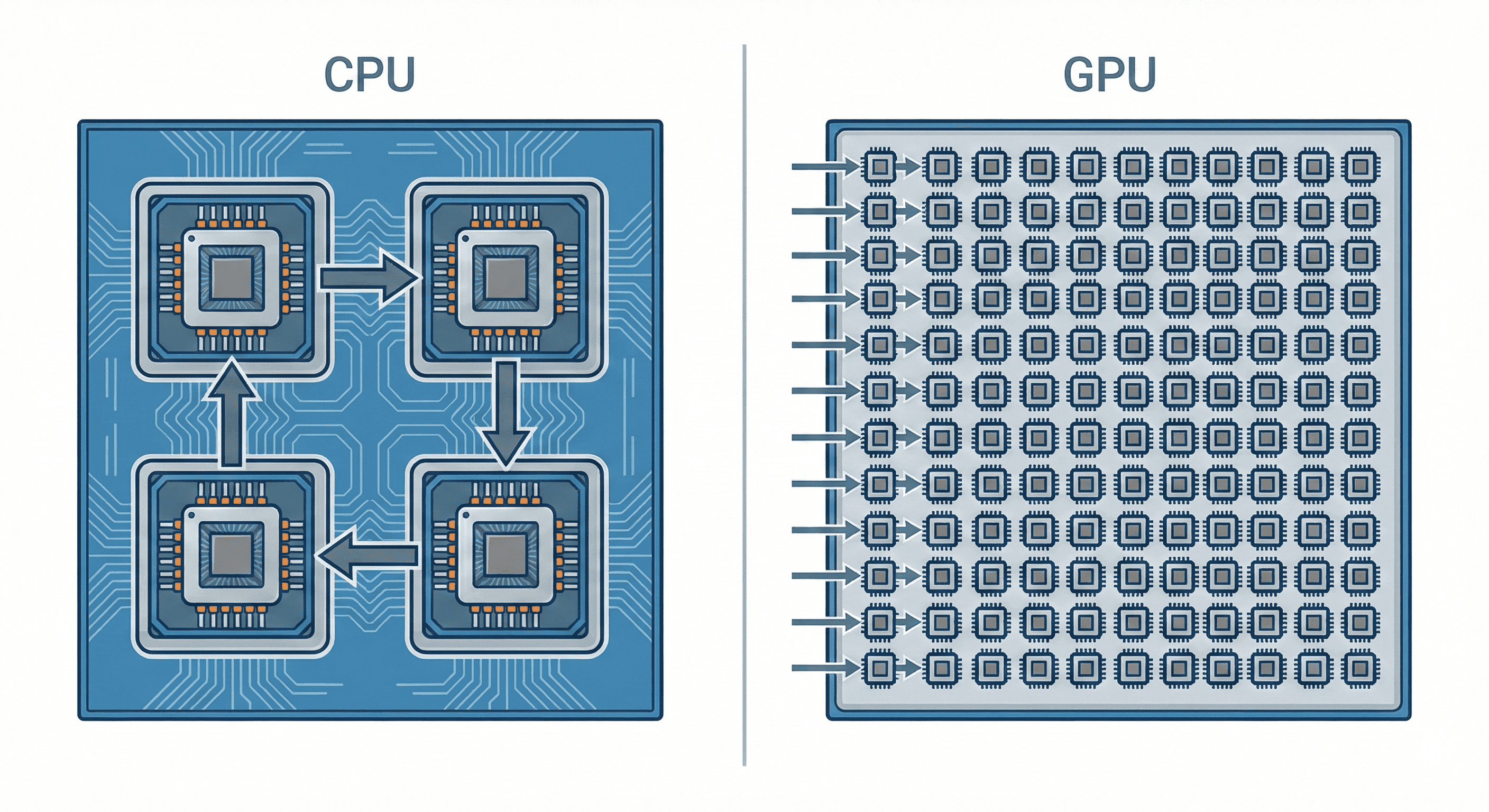 CPU vs GPU - různé typy procesorů